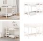 VidaXL Stapelbed massief grenenhout wit 90x200 cm Stapelbed Stapelbedden Bed Bedframe - Thumbnail 1
