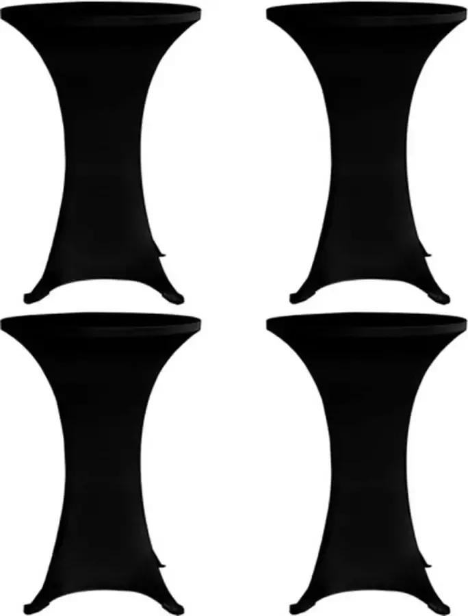 VidaXL Statafelhoes 4 st stretch Ø80 cm zwart