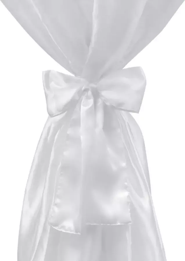 VidaXL Statafelhoes met strik 70cm Wit (2 stuks)