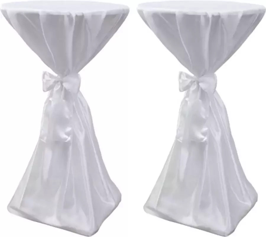 VidaXL Statafelhoes met strik 70cm Wit (2 stuks) - Foto 2