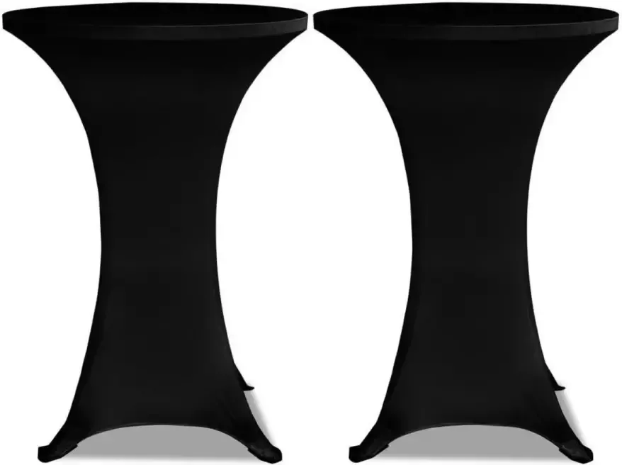 VidaXL Statafelhoes Stretch Ø60cm Zwart (2 stuks) - Foto 2