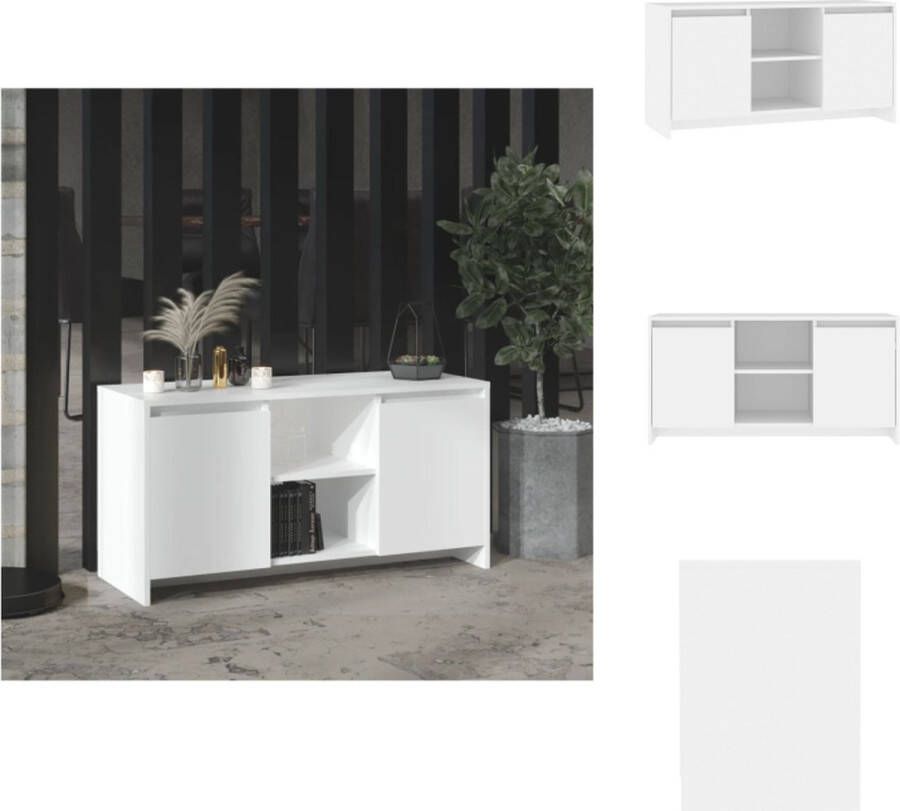 VidaXL Tv-meubel Tv-meubelen Tv-kast Televisiemeubel Tv-meubel 102x37 5x52 5 cm bewerkt hout wit
