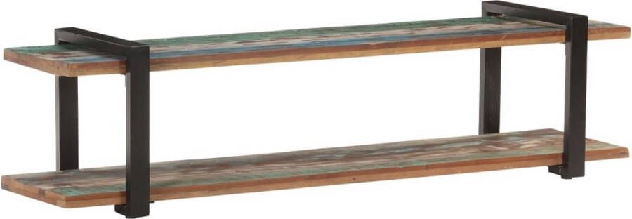 VidaXL Stijlvol Houten TV-Meubel in Industriële Stijl Hergebruikt Hout Handgemaakt Gepoedercoat IJzer Unieke Kleurvariatie 160 x 40 x 40 cm