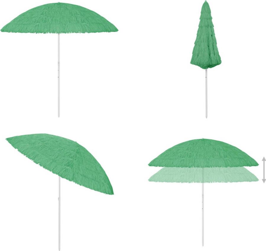 VidaXL Strandparasol Hawaï 300 cm groen Hawaï Strandparasol Hawaï Strandparasols Parasol Tuinparasol