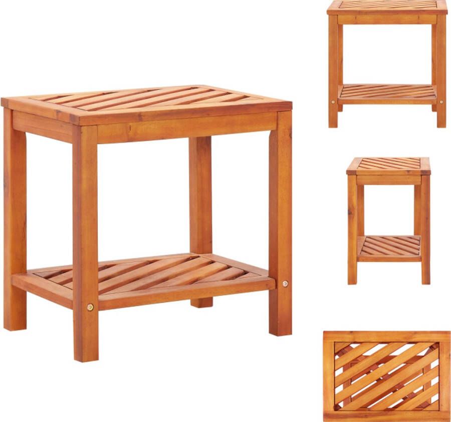 VidaXL Nachtkast Nachtkasten Nachtkastje Nachtkastjes Bijzettafel 45x33x45 cm massief acaciahout - Foto 2