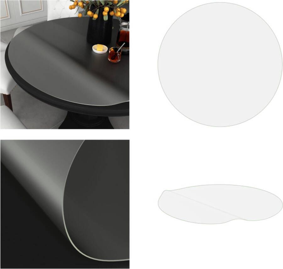 VidaXL Tafelbeschermer Ø 120 cm 2 mm PVC mat Tafelbeschermer Tafelbeschermers Tafelfolie Tafelfolies