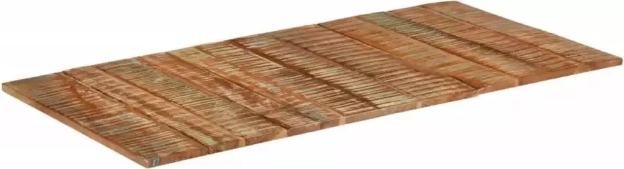 vidaXL Tafelblad Ø 120x60x(1 5-1 6) cm massief gerecycled hout