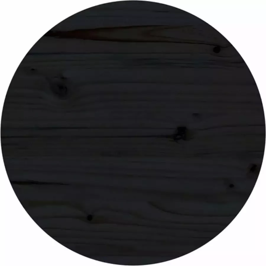 VidaXL -Tafelblad-Ø40x2 5-cm-massief-grenenhout-zwart - Foto 1