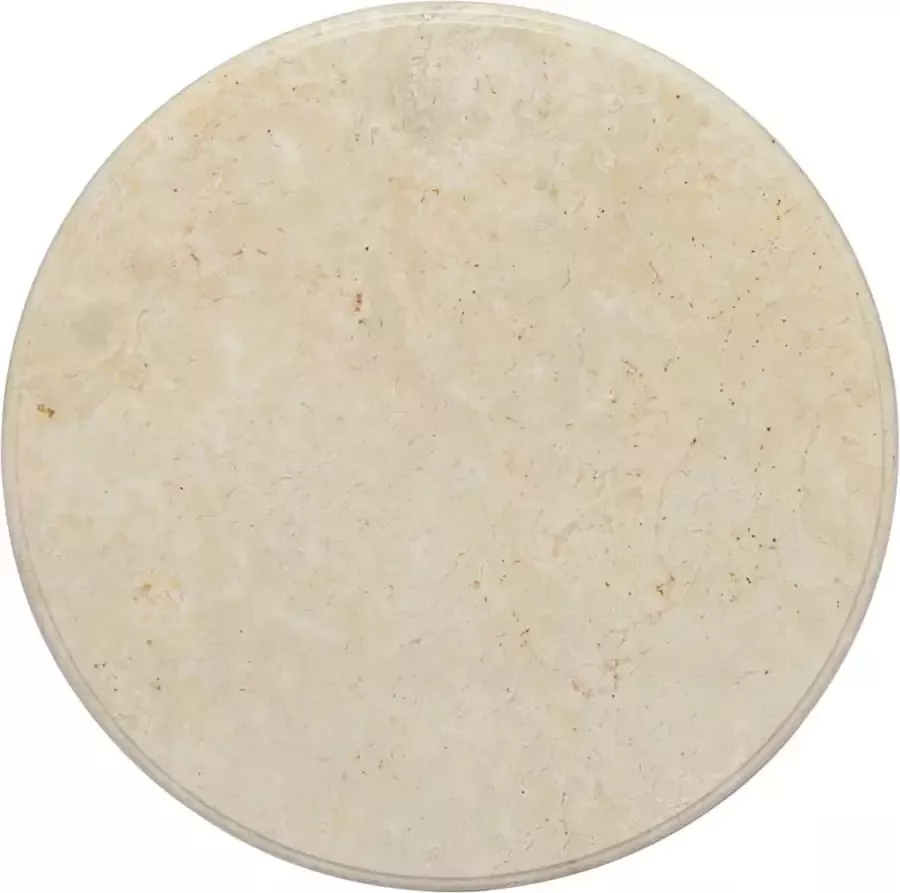 VidaXL -Tafelblad-Ø60x2 5-cm-marmer-crèmekleurig