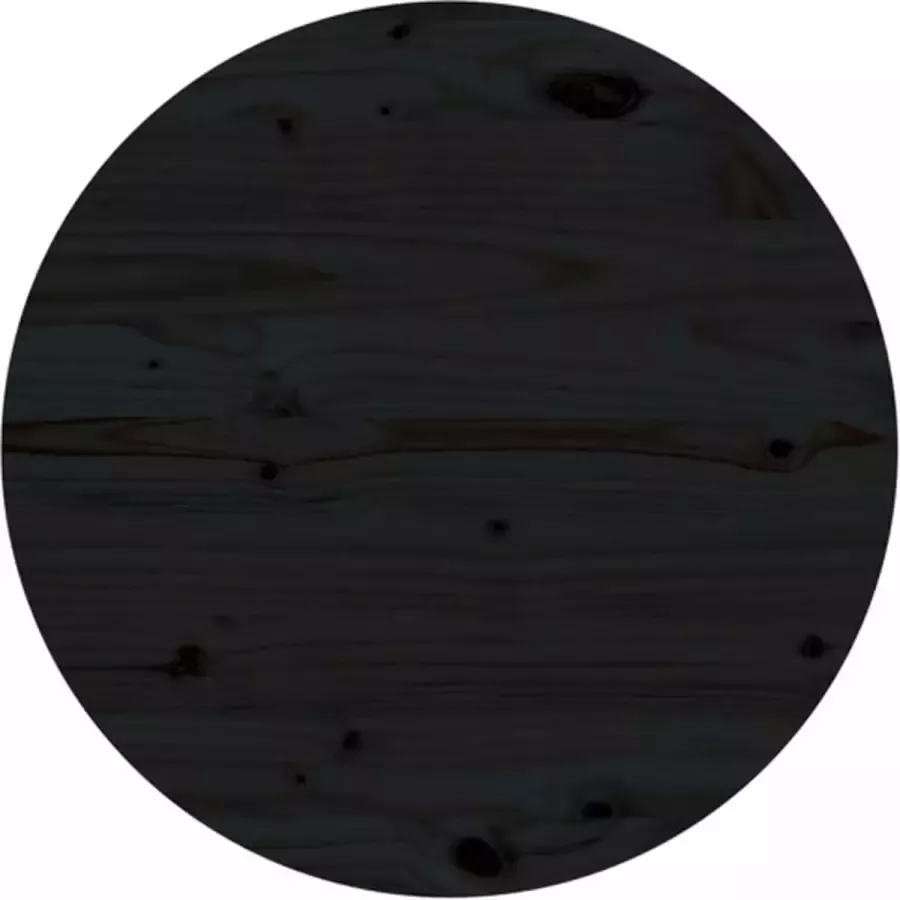 VidaXL -Tafelblad-Ø60x2 5-cm-massief-grenenhout-zwart - Foto 1