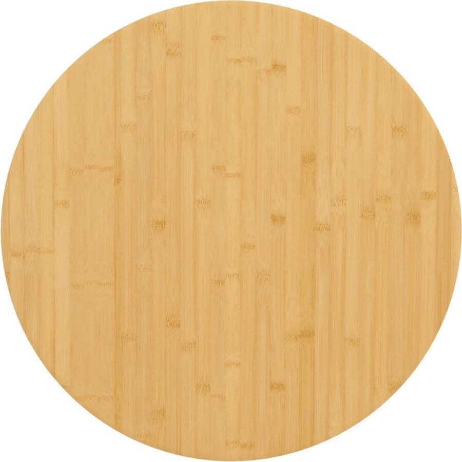 VidaXL Tafelblad Ã˜ 60x4 cm bamboe - Foto 1