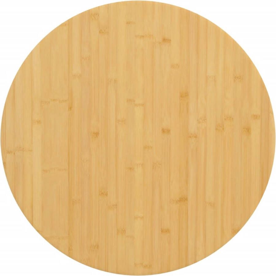 VidaXL Bamboe Tafelblad Ø 60 cm Duurzaam & Stijlvol Bamboetafelblad Ronde Tafel Salontafel Bijzet Tafellab Eetkamertafel Decoratie Tafel Naturel Tafelblad Houten Tafelblad - Foto 2