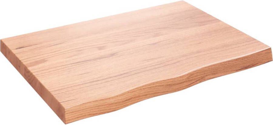 VidaXL Wandschap Massief Eikenhout 80x60 cm Wandplanken Eikenhouten Plank Rustic Wanddecoratie Vintage Wandplank Opbergruimte Muur