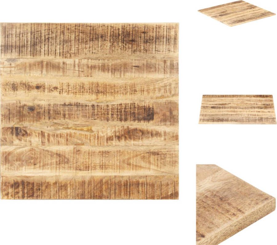 VidaXL Tafelblad Tafelbladen Houten Tafelblad Massief Houten Tafelblad 15-16 mm 60x60 cm massief mangohout - Foto 2