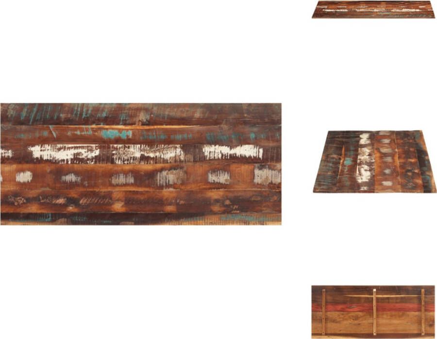 VidaXL Tafelblad Tafelbladen Vervangende Tafelblad Vervangende Tafelbladen Tafelblad rechthoekig 15-16 mm 60x140cm massief gerecycled hout