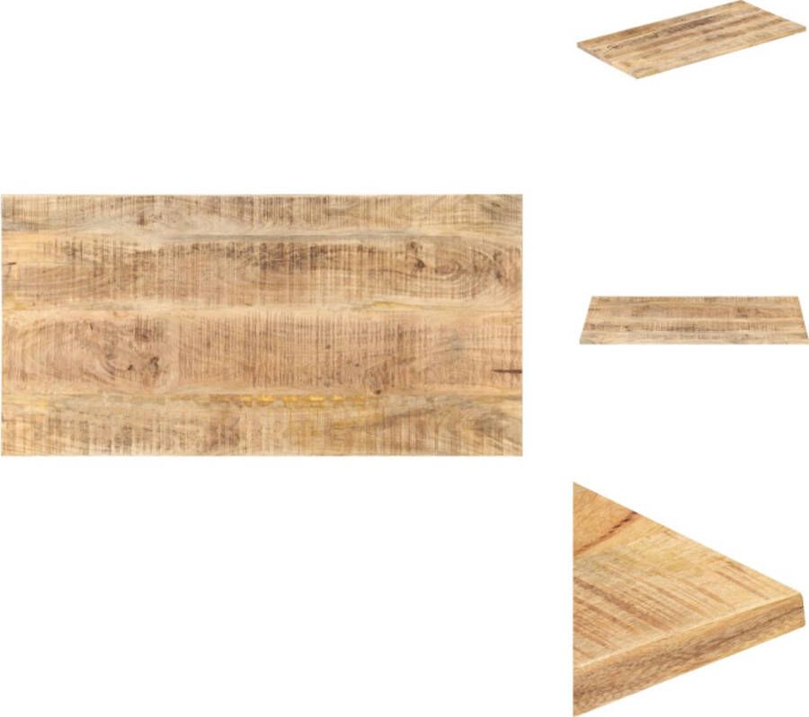 VidaXL Tafelblad Tafelbladen Houten Tafelblad Massief Houten Tafelblad 25-27 mm 100x60 cm massief mangohout