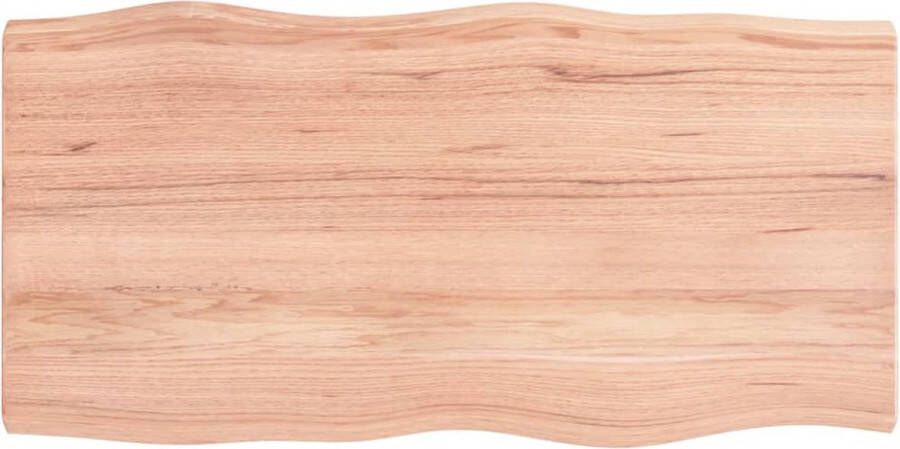VidaXL Tafelblad Eikenhout 100x50cm Lichtbruin Eikenhouten Tafelblad Vervangen Salontafel Eetkamertafel Handmade Tafelblad Bruine Tafelblad