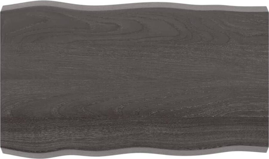 VidaXL -Tafelblad-natuurlijke-rand-100x60x(2-6)cm-eikenhout-donkerbruin - Foto 4