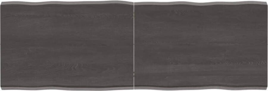 VidaXL -Tafelblad-natuurlijke-rand-120x40x(2-4)cm-eikenhout-donkerbruin - Foto 5