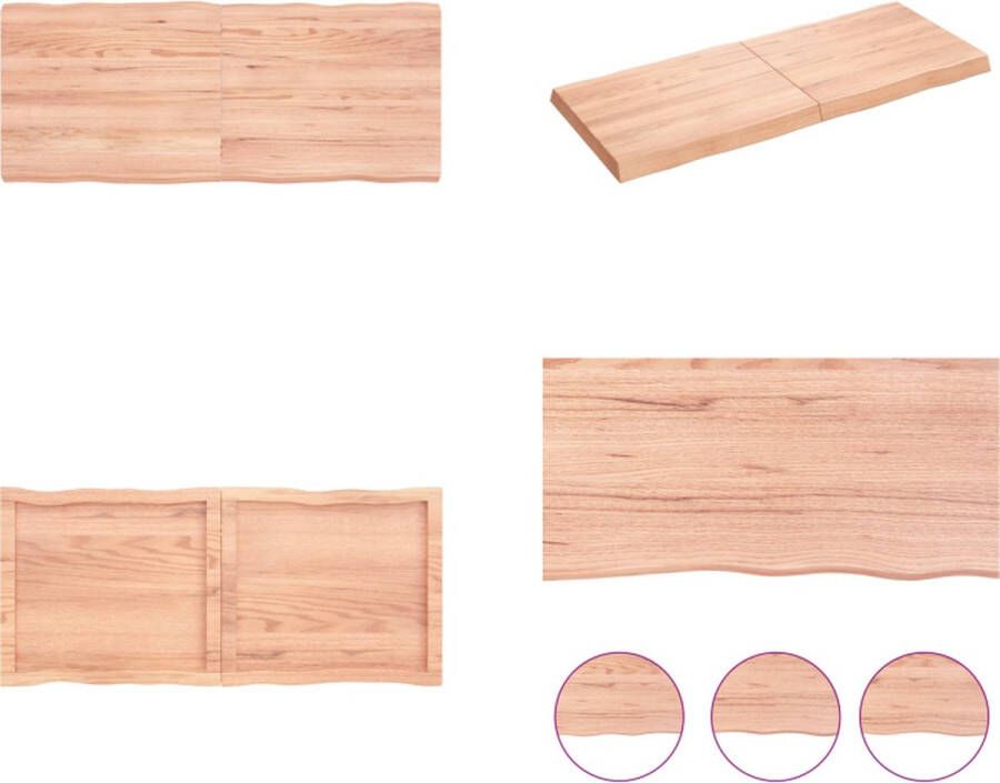 VidaXL -Tafelblad-natuurlijke-rand-120x50x(2-6)cm-eikenhout-lichtbruin - Foto 4
