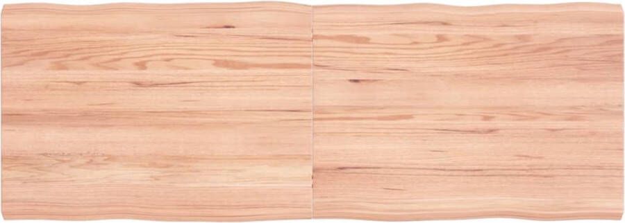 VidaXL -Tafelblad-natuurlijke-rand-140x50x(2-4)-cm-eikenhout-lichtbruin - Foto 5