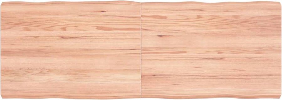 VidaXL -Tafelblad-natuurlijke-rand-140x50x(2-6)-cm-eikenhout-lichtbruin - Foto 5