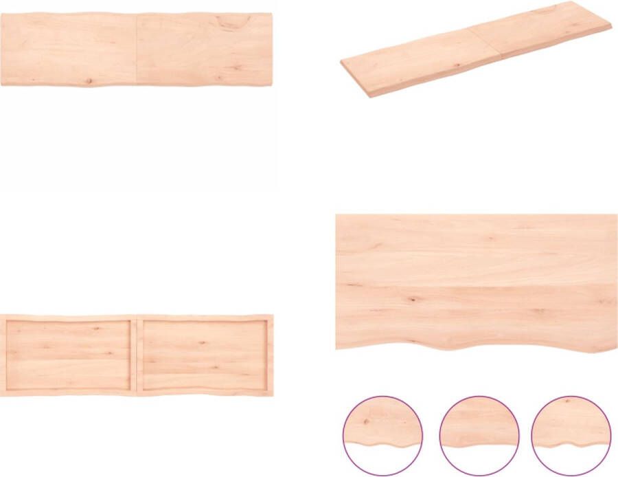 VidaXL -Tafelblad-natuurlijke-rand-180x50x(2-4)-cm-massief-eikenhout - Foto 4