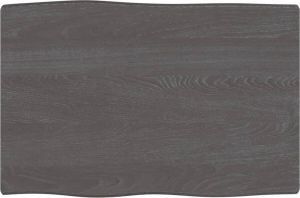 VidaXL Bureaublad 60x40x2 cm behandeld massief eikenhout donkergrijs