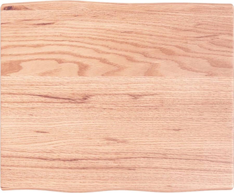 VidaXL Tafelblad Natuurlijke Rand Eikenhout 60x50 cm Eikenhouten Tafelblad Massief Eikenhout Tafelblad Vervangen Vintage Tafel Landelijke Tafel Industriele Tafel Salontafel Eetkamertafel