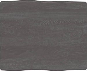 VidaXL -Tafelblad-natuurlijke-rand-60x50x4-cm-eikenhout-donkerbruin