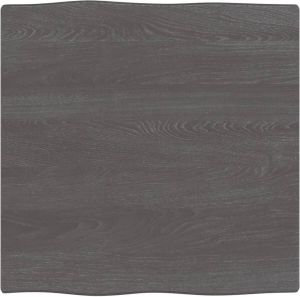 VidaXL Bureaublad 60x60x2 cm behandeld massief eikenhout donkergrijs