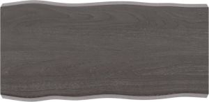VidaXL Bureaublad 80x40x6 cm behandeld massief eikenhout donkergrijs