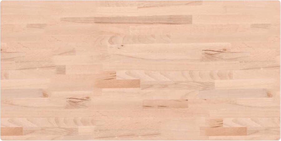 VidaXL Tafelblad Rechthoekig 100x50x4 cm Beukenhout Houten Tafelblad Vervangen Beukenhout Tafelblad Bartafel Blad Bijzet Tafelblad Salontafel
