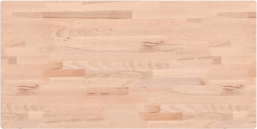 VidaXL Tafelblad Rechthoekig 80x40 cm Massief Beukenhout Houten Tafelblad Beukenhout Tafelblad Vervangen Bartafelblad Bijzetbladen Salontafelblad Eetkamertafelblad
