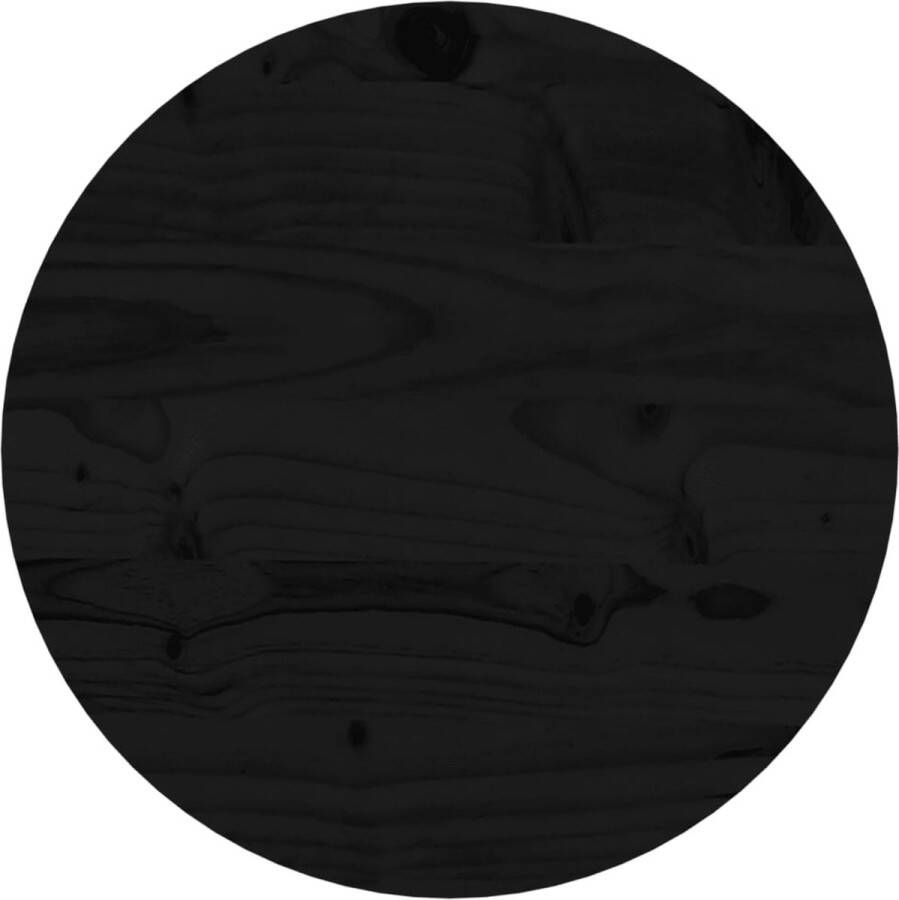 VidaXL -Tafelblad-rond-Ø30x3-cm-massief-grenenhout-zwart - Foto 2