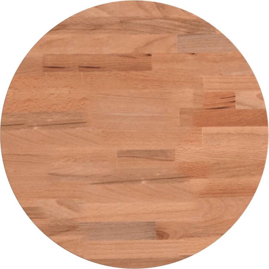 VidaXL Rond tafelblad 30 cm massief beukenhout Houten Tafelblad Vervangen Salontafel Bartafel Buikje Tafel Design Tafelblad Massief Hout Beukenhout