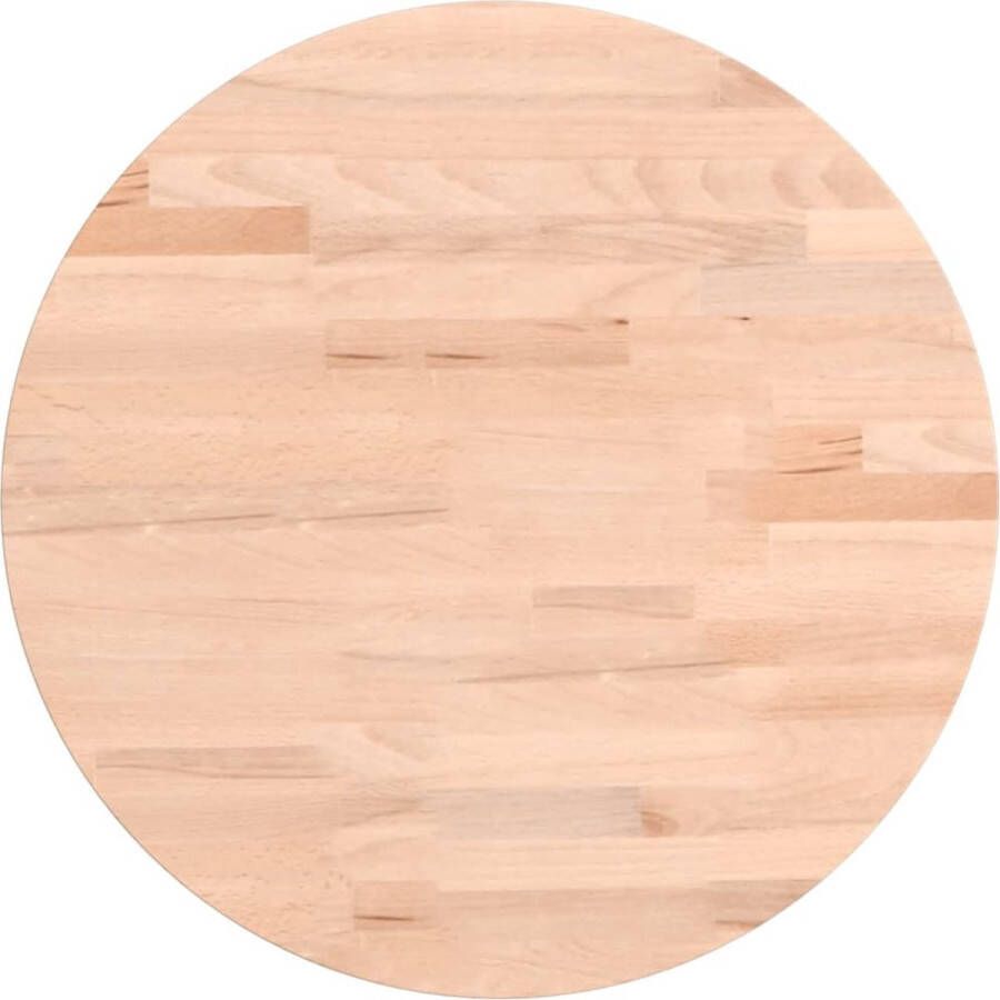 VidaXL -Tafelblad-rond-Ø40x1 5-cm-massief-beukenhout