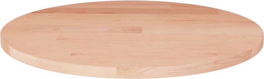 VidaXL Tafelblad rond Ã˜40x1 5 cm onbehandeld massief eikenhout - Foto 3