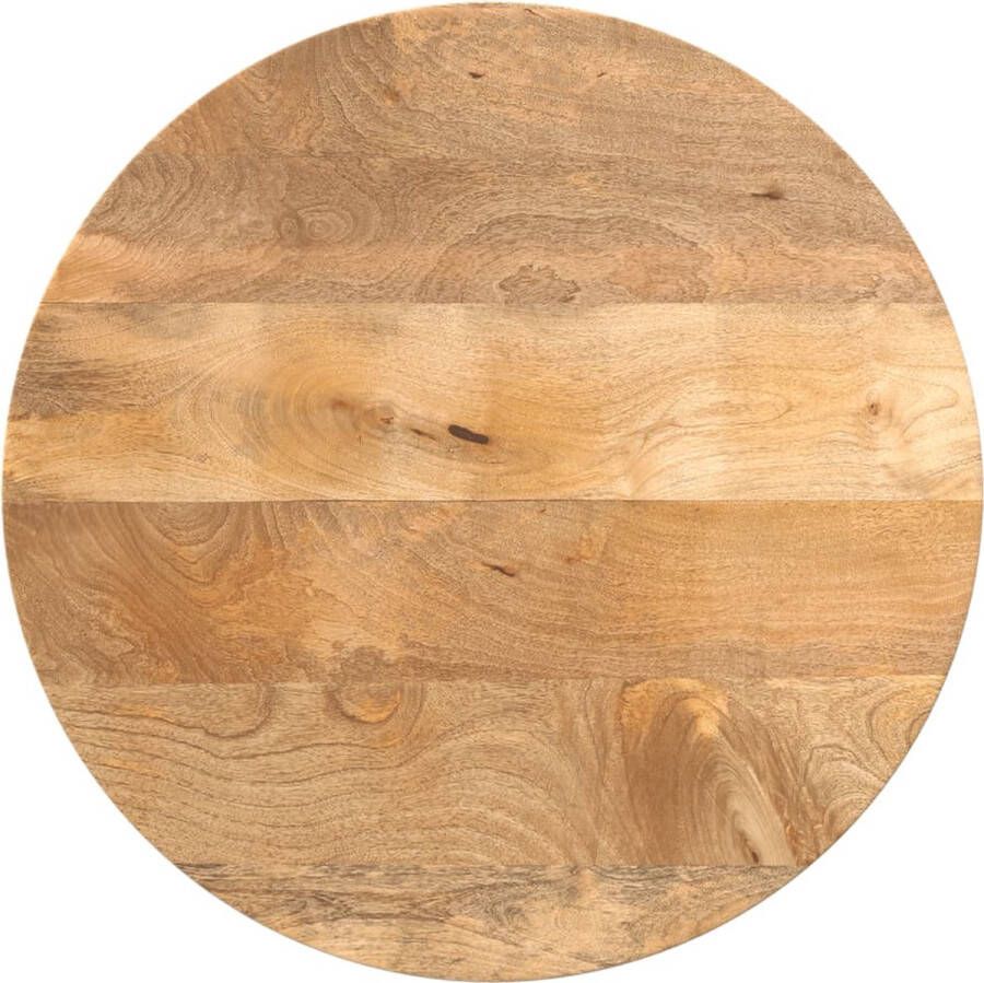 VidaXL -Tafelblad-rond-Ø-40x2 5-cm-massief-ruw-mangohout