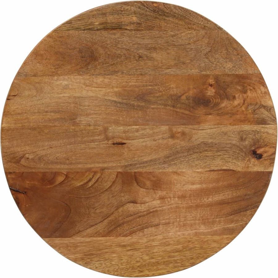 VidaXL -Tafelblad-rond-Ø-40x3 8-cm-massief-ruw-mangohout