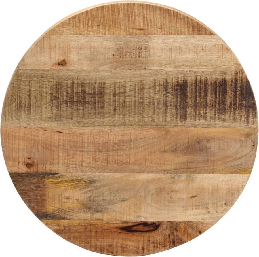 VidaXL -Tafelblad-rond-Ø-40x3 8-cm-massief-ruw-mangohout