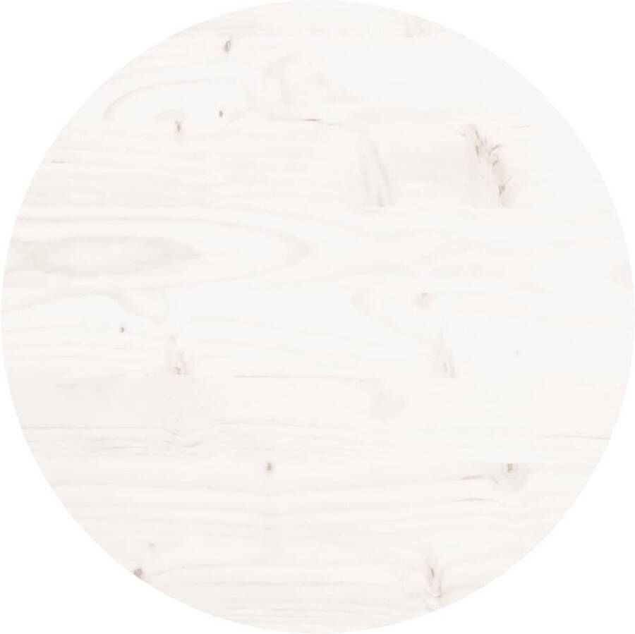 VidaXL Tafelblad Rond Ã40 cm Massief Grenenhout Wit Houten Tafelblad Kopen Rond Tafelblad Granenhout Wit Tafelblad Bijzettafel Salontafel