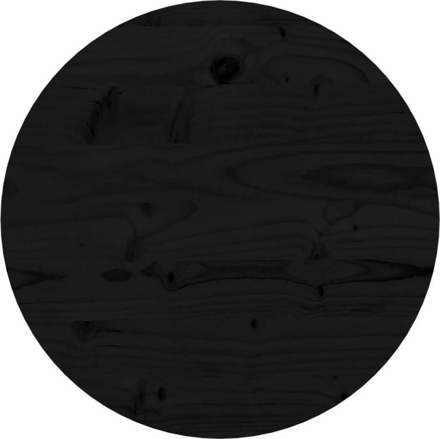 VidaXL -Tafelblad-rond-Ø40x3-cm-massief-grenenhout-zwart - Foto 2