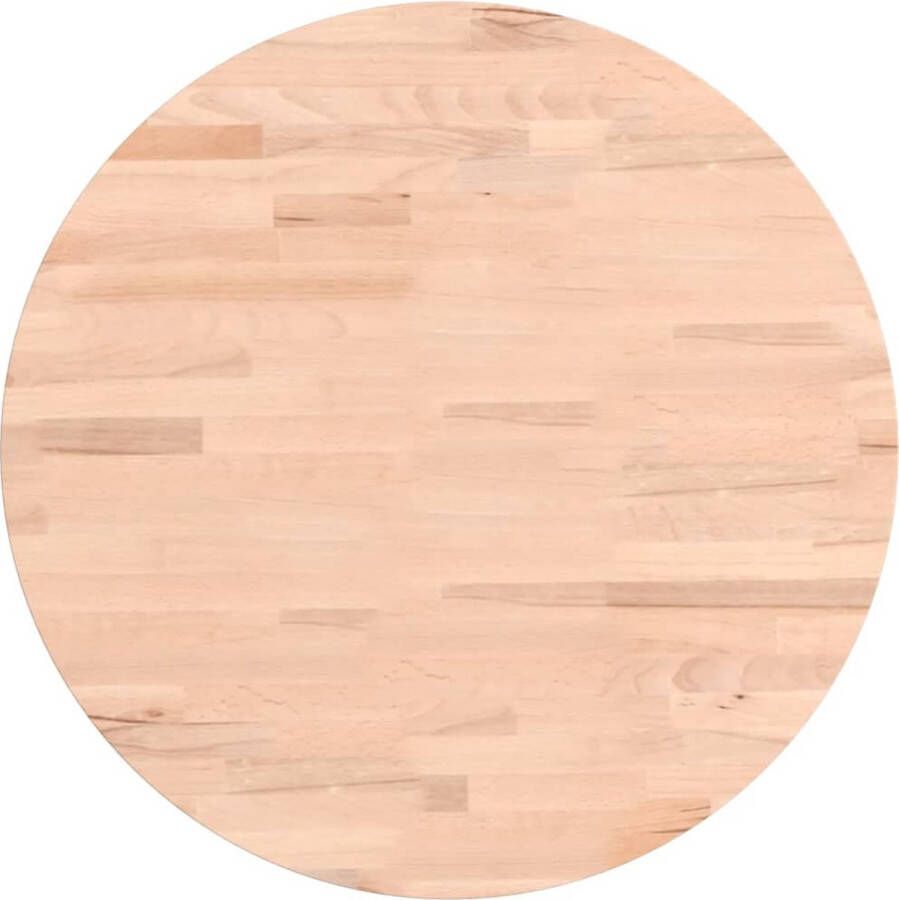 VidaXL -Tafelblad-rond-Ø50x1 5-cm-massief-beukenhout - Foto 2
