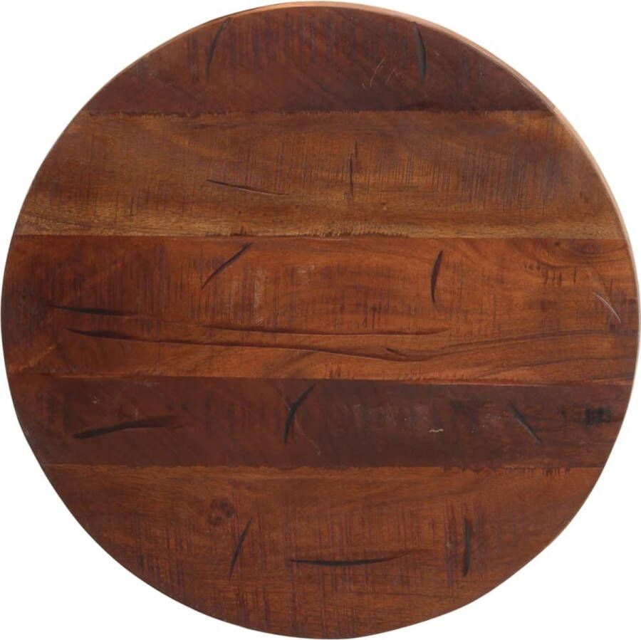 VidaXL -Tafelblad-rond-Ø-60x2 5-cm-massief-gerecycled-hout