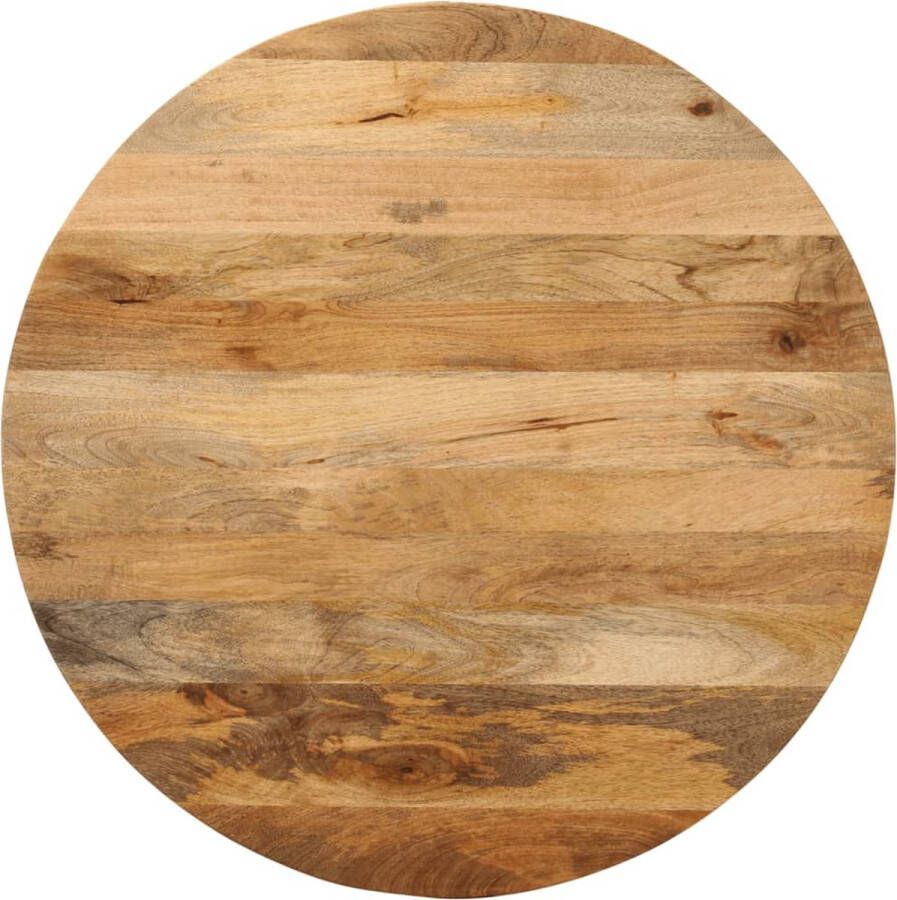 VidaXL -Tafelblad-rond-Ø-70x2 5-cm-massief-ruw-mangohout