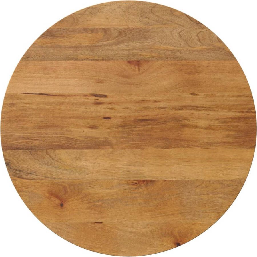 VidaXL -Tafelblad-rond-Ø-70x2 5-cm-massief-ruw-mangohout - Foto 1