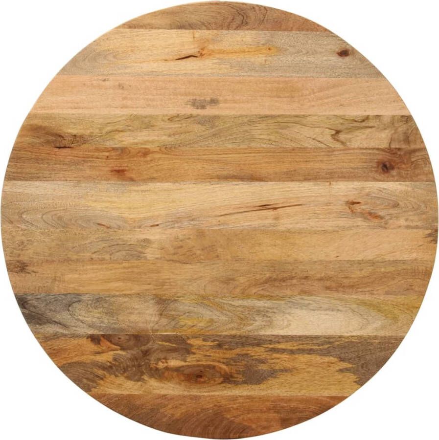 VidaXL -Tafelblad-rond-Ø-80x2 5-cm-massief-ruw-mangohout - Foto 1