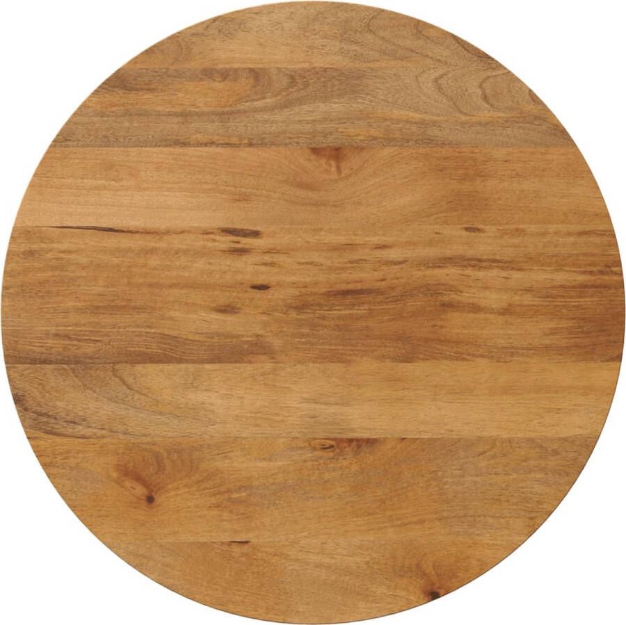 VidaXL -Tafelblad-rond-Ø-90x2 5-cm-massief-ruw-mangohout