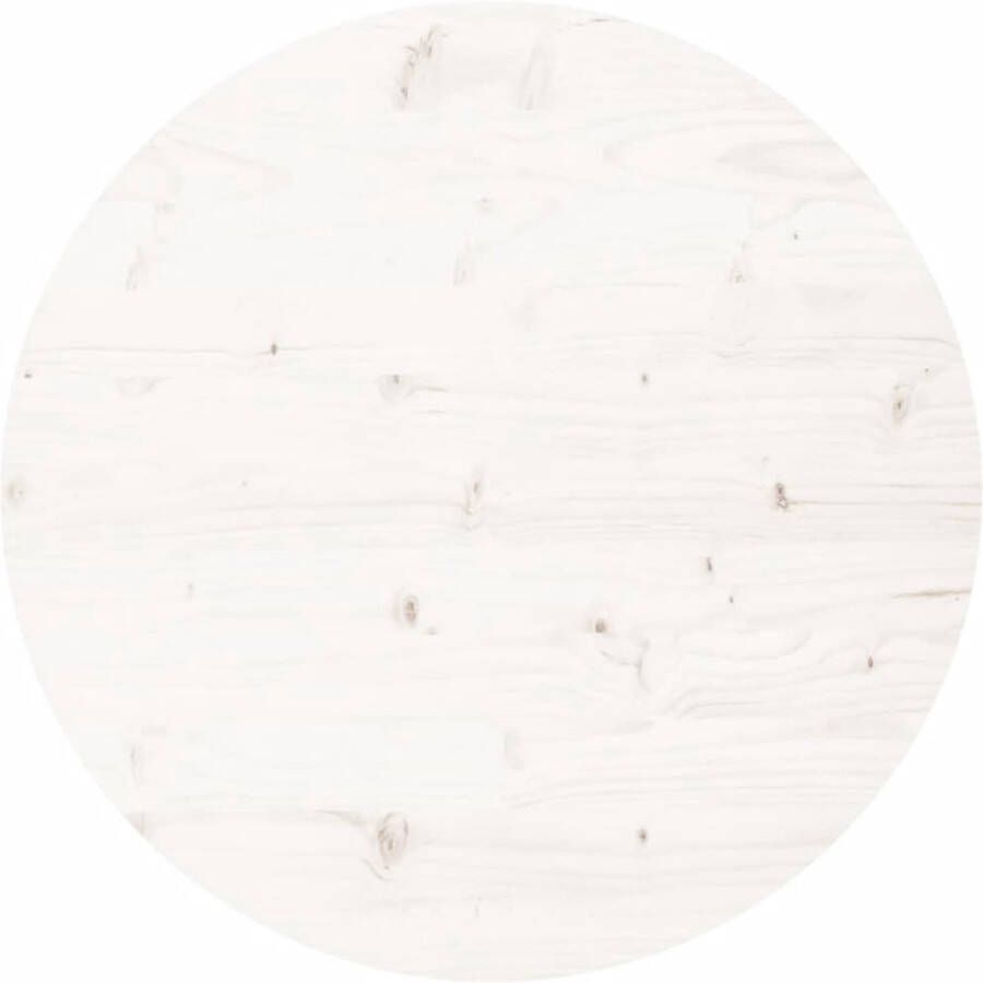 VidaXL Tafelblad Rond 90 cm Massief Grenenhout Wit Houten Tafelblad Ronde Tafelblad Massief Grenenhout Wit Tafelblad Salontafelblad Tweedehands Tafelblad Vintage Tafelblad Retro Tafelblad